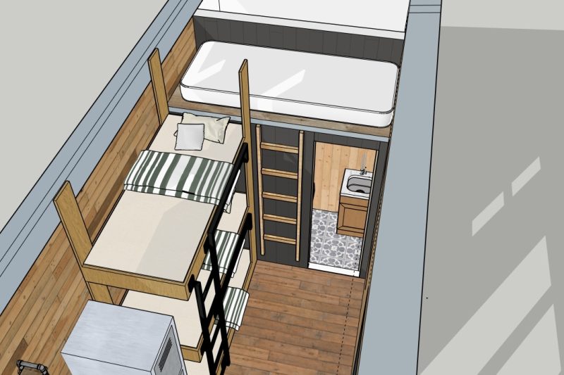 Modèle intérieur mini-maison Confo Forestier.